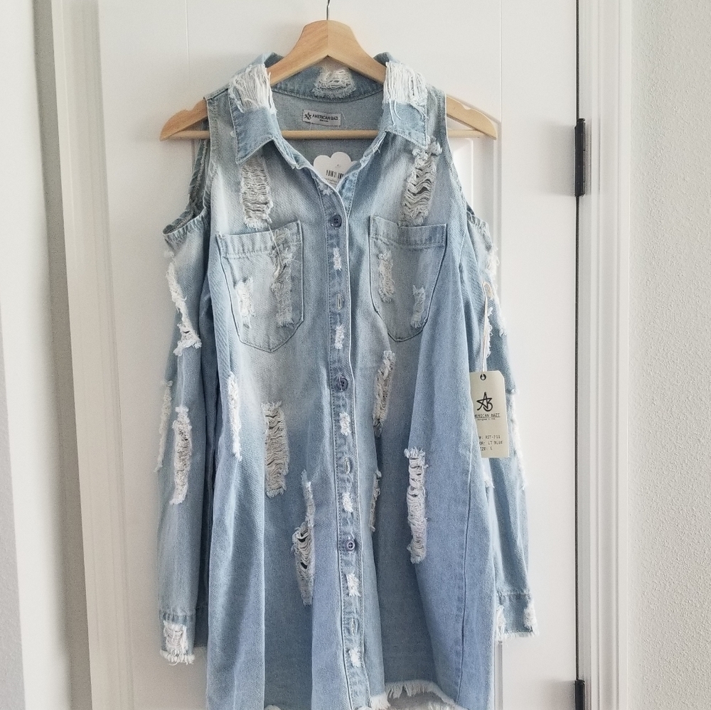 Distressed Jean Jacket - Picture 2 of 3